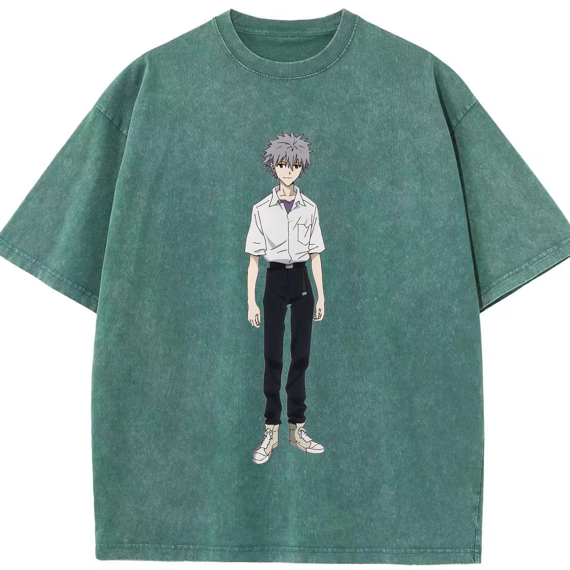 （画像用） EVA 新世紀エヴァンゲリオン 綿100% ヴィンテージ風 半袖Tシャツ（フロントプリント）